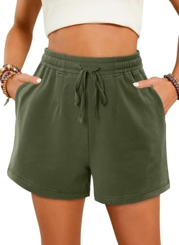 Angerella Women's Comfortable Elastic Waist Shorts with Pockets