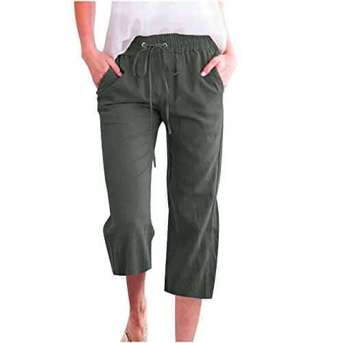 Yxzogd Women's 2025 Summer High Waist Crop Pant