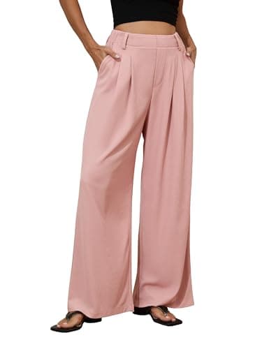 Kayamiya Women's High Waisted Wide Leg Waffle Pants