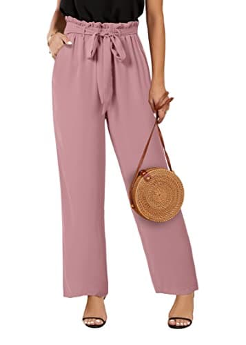 SySea Women's High Waisted Leopard Print Belted Palazzo Pants with Pockets
