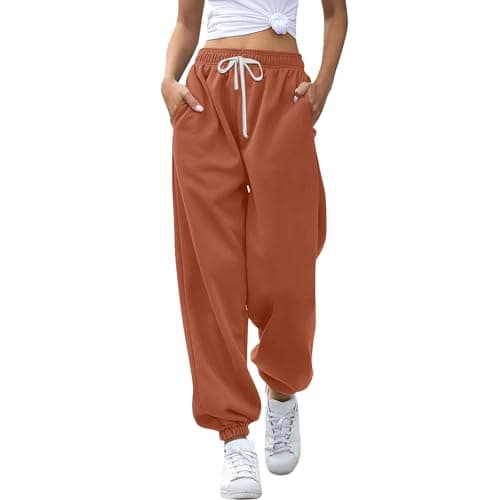 Y2K Aesthetic Women's High-Waisted Cinch Bottom Sweatpants with Pockets