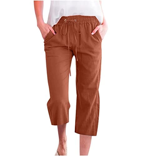 Yxzogd Women's 2025 Summer High Waist Crop Pant