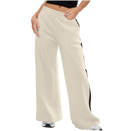 Yxzogd Women's High-Waisted Wide Leg Yoga Sweatpants with Pockets