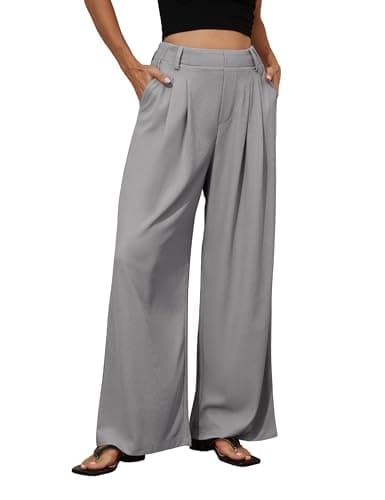Kayamiya Women's High Waisted Wide Leg Waffle Pants