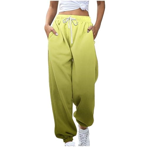 SMIDOW Womens Gradient Color Sweatpants High Waisted Lounge Trousers