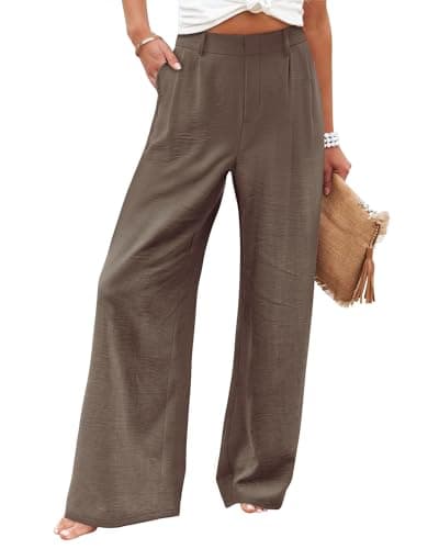 Angerella Women's Wide Leg High Waisted Work Pants
