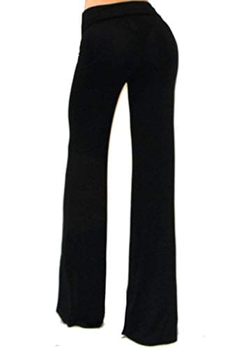 Vivicastle Women's USA Fold-Over High-Waist Wide Leg Pants