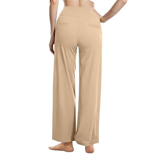 Yxyzogd Wide Leg High Waisted Yoga Pants for Women Tummy Control with Pockets