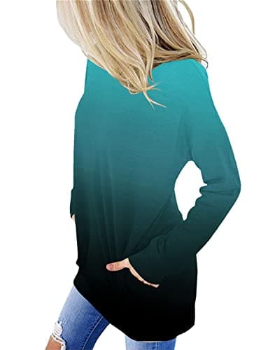 Women's Casual Loose Fit Printed Pocket Shirts