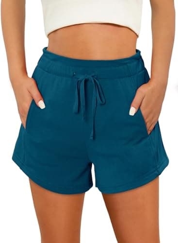 Angerella Women's Comfortable Elastic Waist Shorts with Pockets