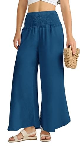 Joob Joob Flowy Women's Wide Leg Boho Harem Pants with Pockets