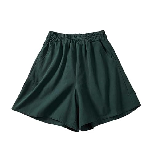 Sktremeuru Women's Cotton Linen Shorts for Summer Comfort and Style