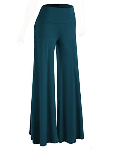 Johnny MBJ Women's Casual Comfy Wide Leg Palazzo Pants (XS~5XL)