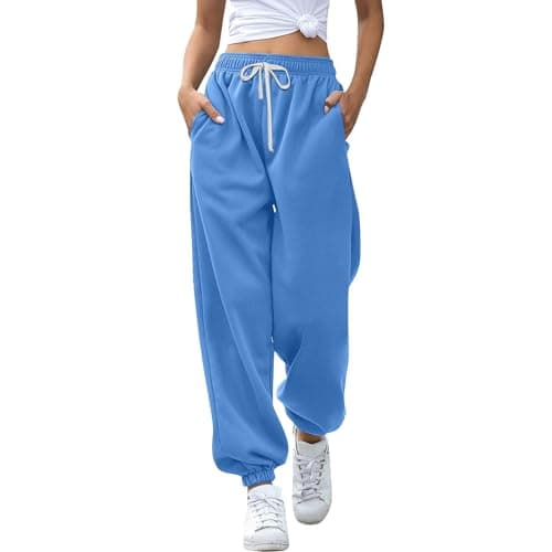 Y2K Aesthetic Women's High-Waisted Cinch Bottom Sweatpants with Pockets