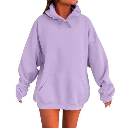 Cute Women's 2024 Oversized Christmas Sweatshirt with Pocket