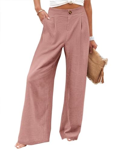 Women's High Waist Wide Leg Business Trousers