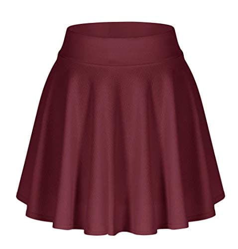EXCHIC Women's Stretchy Flared Mini Skater Skirt