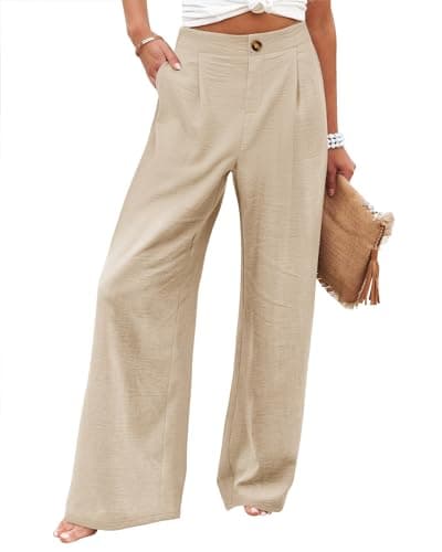 Women's High Waist Wide Leg Business Trousers
