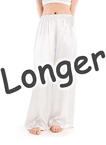 Wantschun Women's Wide Leg Satin Silk Pajama Pants