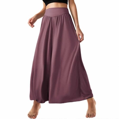 Trendy 2024 High-Wasted Palazzo Pants for Women Wide Leg Yoga Trousers