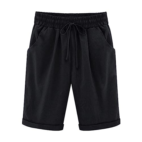 Plus Size Lightweight Bermuda Shorts for Women Trendy Beach Casual