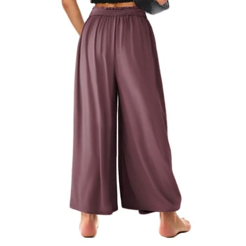 Trendy 2024 High-Wasted Palazzo Pants for Women Wide Leg Yoga Trousers