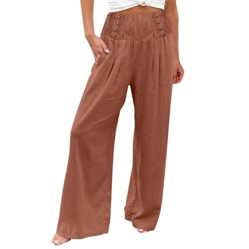 Flowy Wide Leg Palazzo Pants for Women
