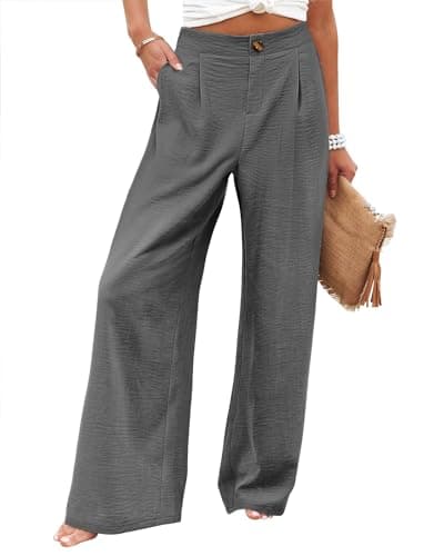 Women's High Waist Wide Leg Business Trousers