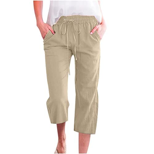 Yxzogd Women's 2025 Summer High Waist Crop Pant