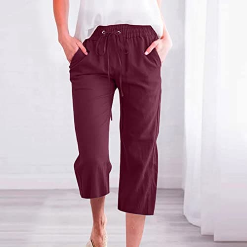 Yxzogd Women's 2025 Summer High Waist Crop Pant
