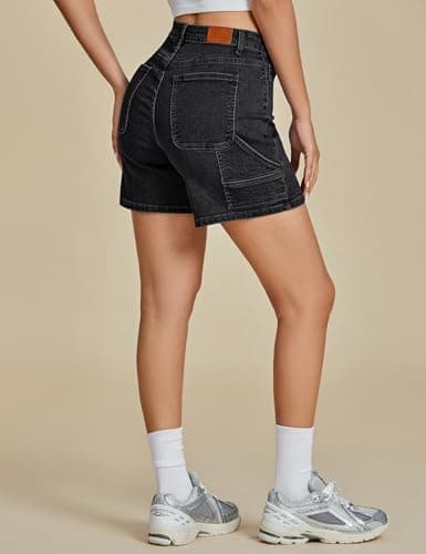 Luvamia High-Waisted Trendy Casual Denim Jorts for Women Cutoff Shorts with Pockets