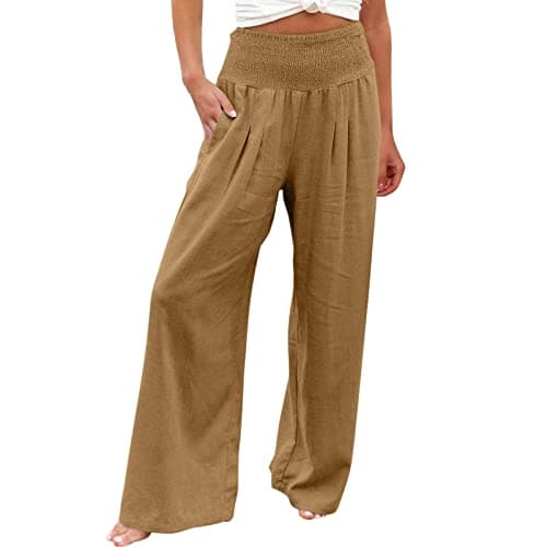 Flowy Wide Leg Palazzo Pants for Women