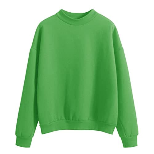 Trendy Women's Thick Solid Color Sweatshirt for Fall Winter Outdoor Activities