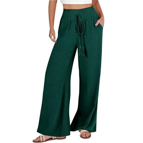 Flowy Wide Leg Palazzo Pants for Women