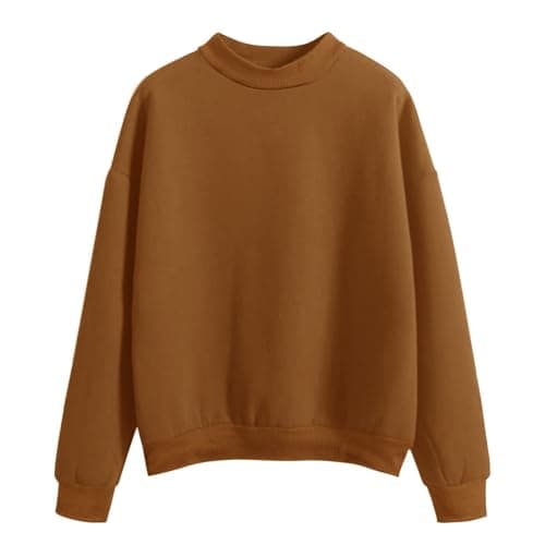 Trendy Women's Thick Solid Color Sweatshirt for Fall Winter Outdoor Activities