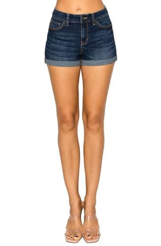 WAX JEAN High-Waisted Sustainable Denim Shorts - REPREVE I Love You