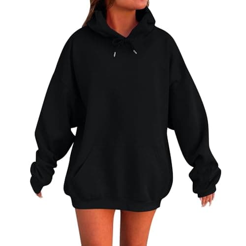 Cute Women's 2024 Oversized Christmas Sweatshirt with Pocket