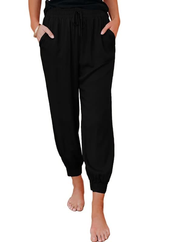 Dokotoo Women's Soft Casual Elastic Waist Jogger Pants with Pockets