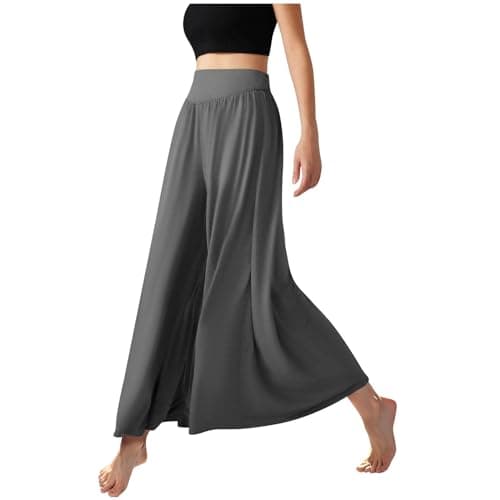 Trendy 2024 High-Wasted Palazzo Pants for Women Wide Leg Yoga Trousers