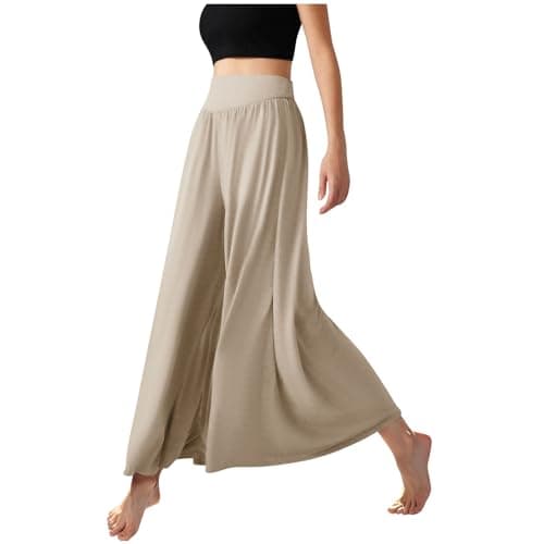 Trendy 2024 High-Wasted Palazzo Pants for Women Wide Leg Yoga Trousers