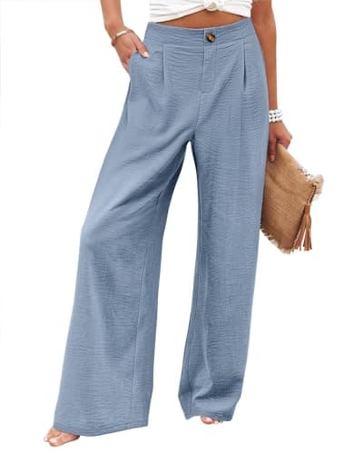 Women's High Waist Wide Leg Business Trousers