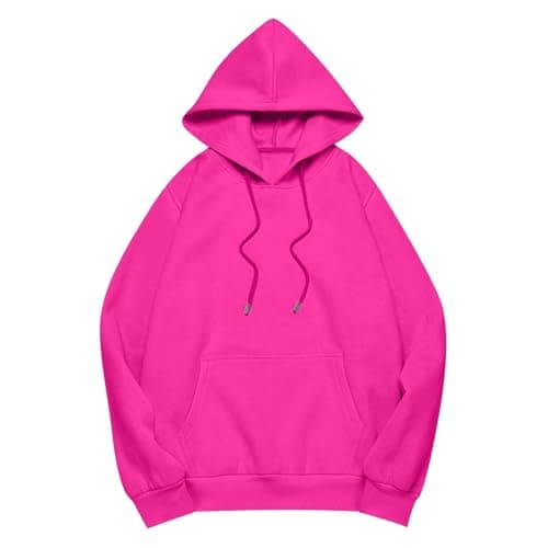 Xoxingysm Women's Oversized Hoodie with Solid Pocket Trendy Y2K Casual Tops