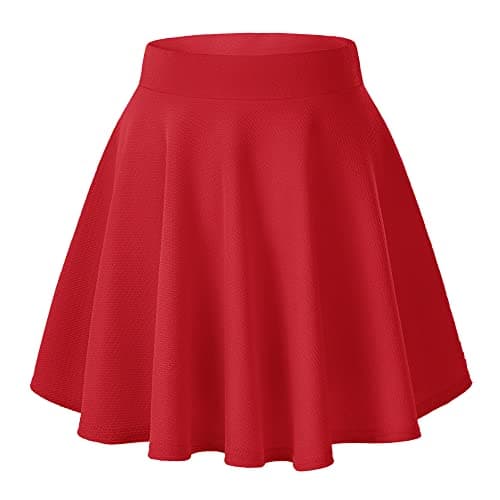 EXCHIC Women's Stretchy Flared Mini Skater Skirt