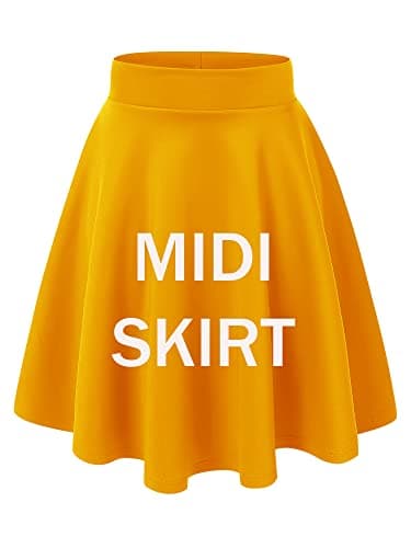 Women's Stretchy Flared Mini Skater Skirt XS-3XL Plus Size