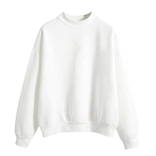Trendy Women's Thick Solid Color Sweatshirt for Fall Winter Outdoor Activities