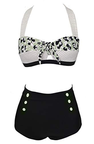 Retro Vintage Bikini Swimsuit for Women Plus Size