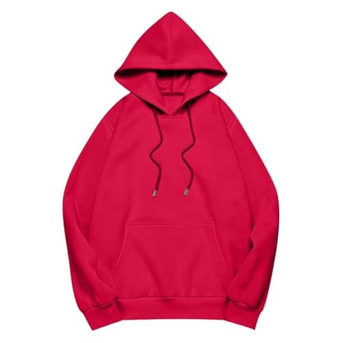 Xoxingysm Women's Oversized Hoodie with Solid Pocket Trendy Y2K Casual Tops