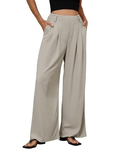 Kayamiya Women's High Waisted Wide Leg Waffle Pants