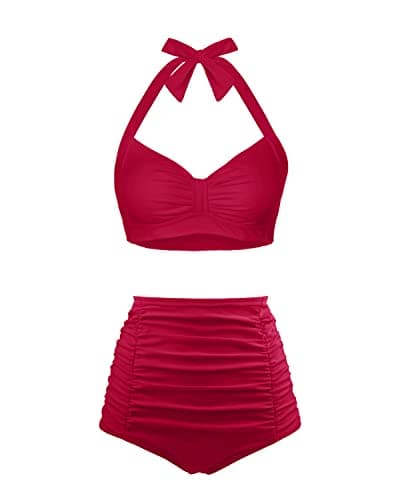 Women's High Waisted Bikini Set with Tummy Control