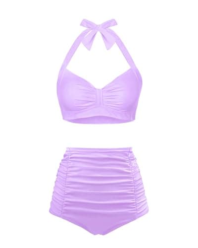 Women's High Waisted Bikini Set with Tummy Control